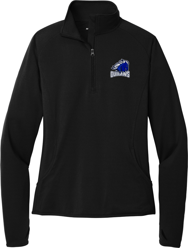 Brandywine Outlaws Ladies Sport-Wick Stretch 1/4-Zip Pullover